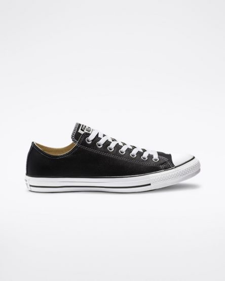 Tenis Converse Chuck Taylor All Star Couro Cano Baixo Feminino Pretas | PT Z0947PT